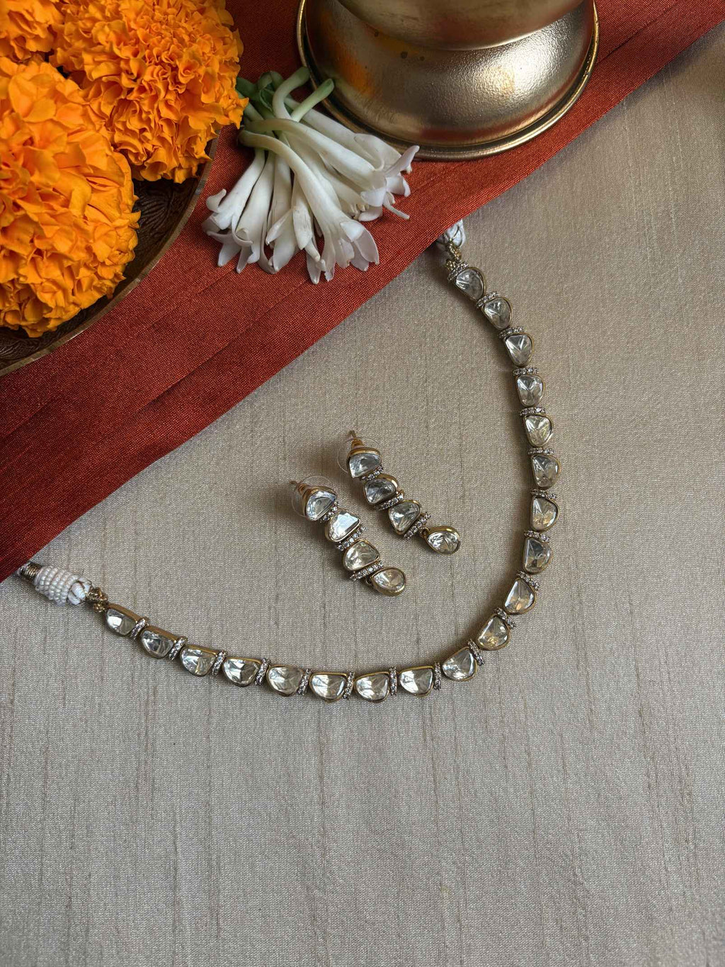 Amanat Polki Necklace Set