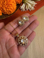 Gul Polki Pendant Set