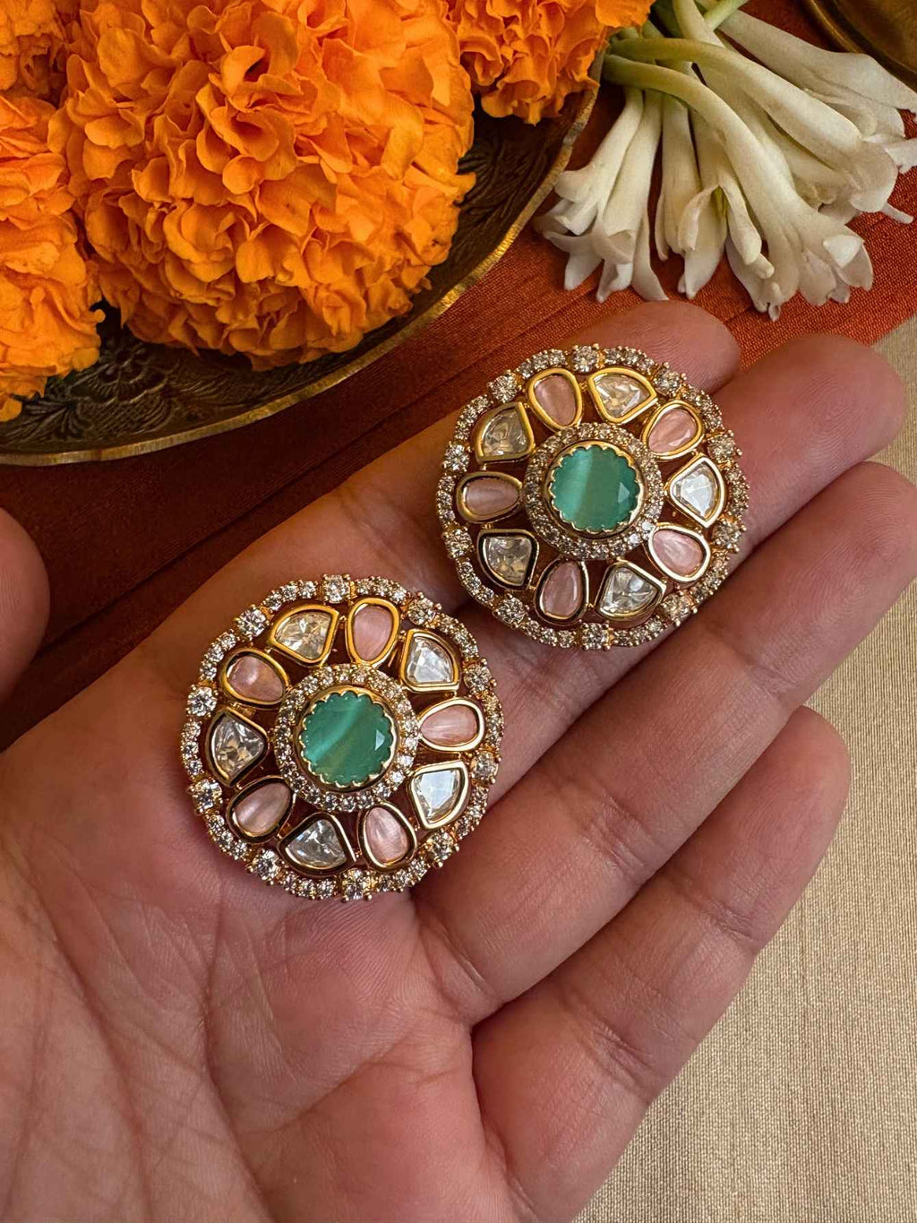 Khwaaish Polki Studs