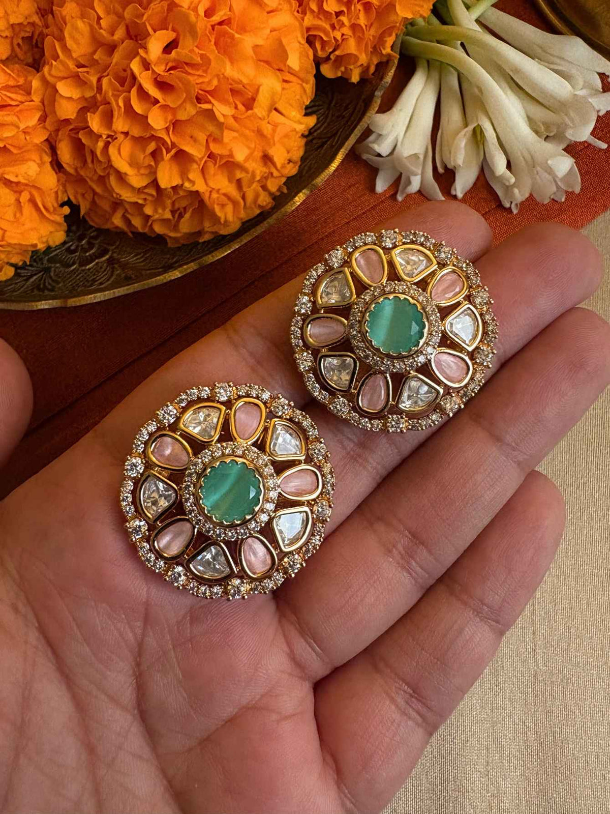 Khwaaish Polki Studs