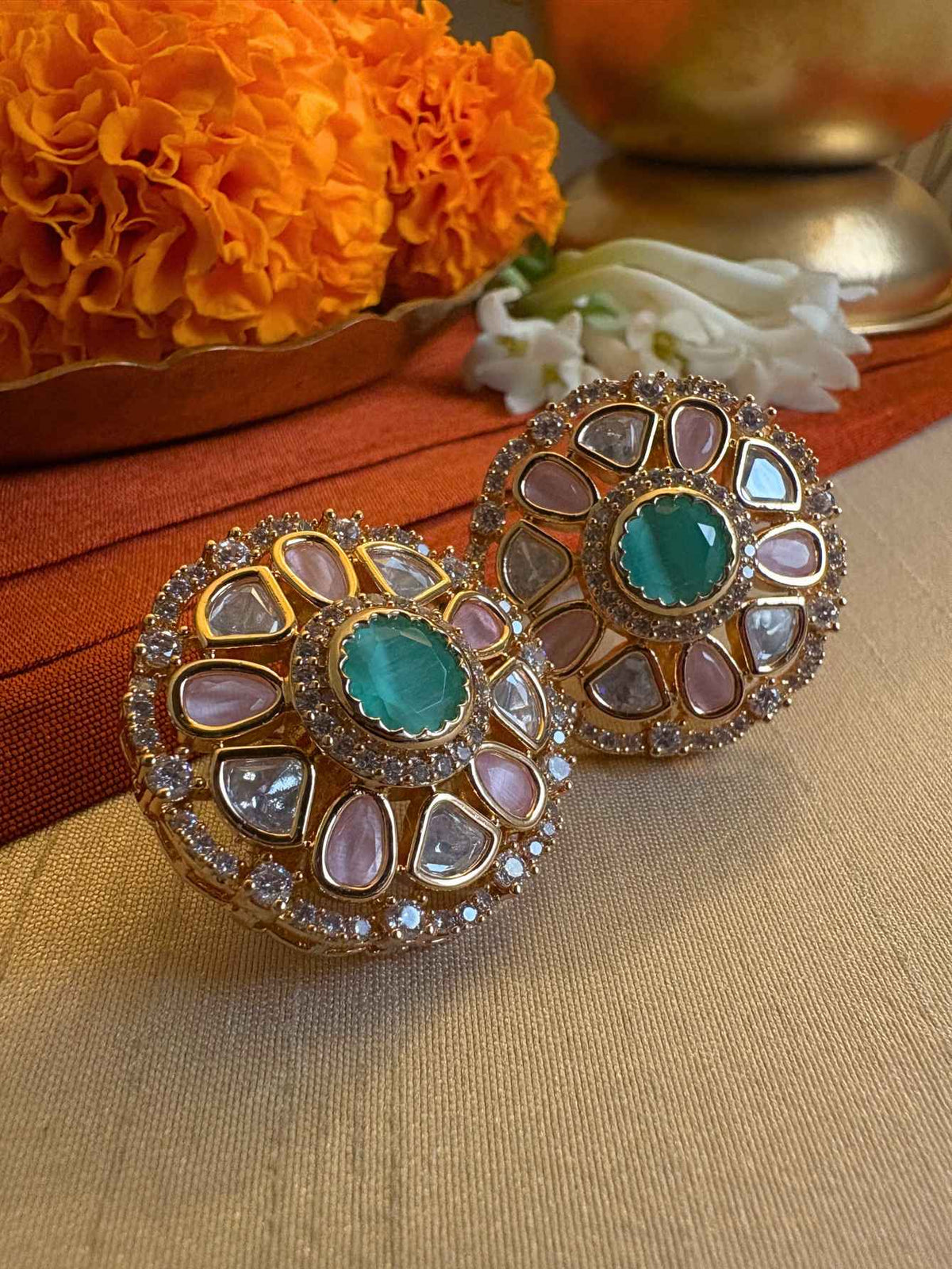 Khwaaish Polki Studs