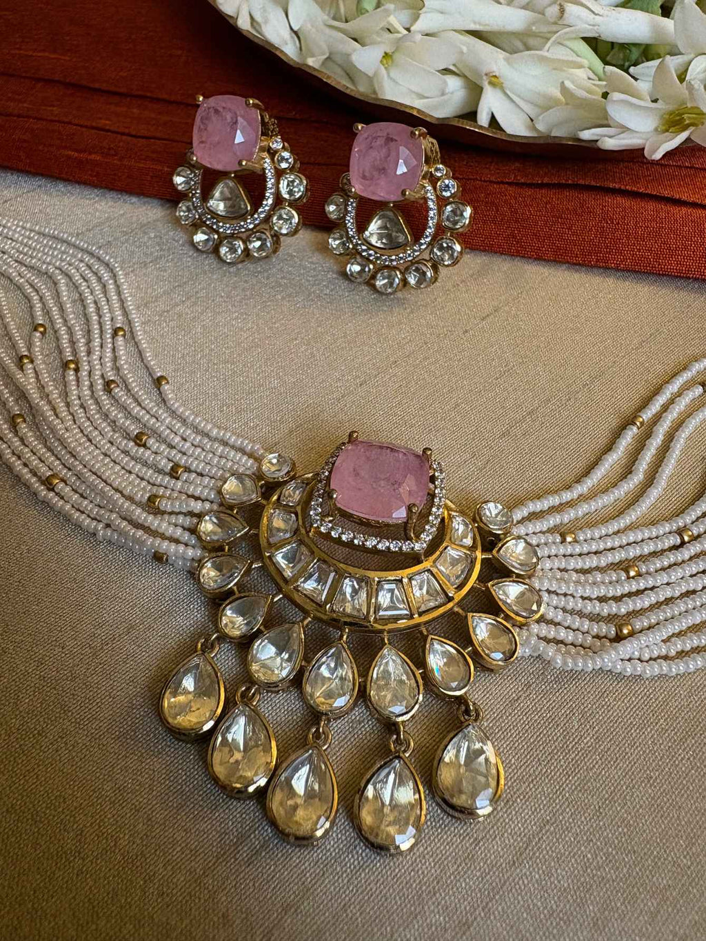 Nazakat Polki Necklace Set