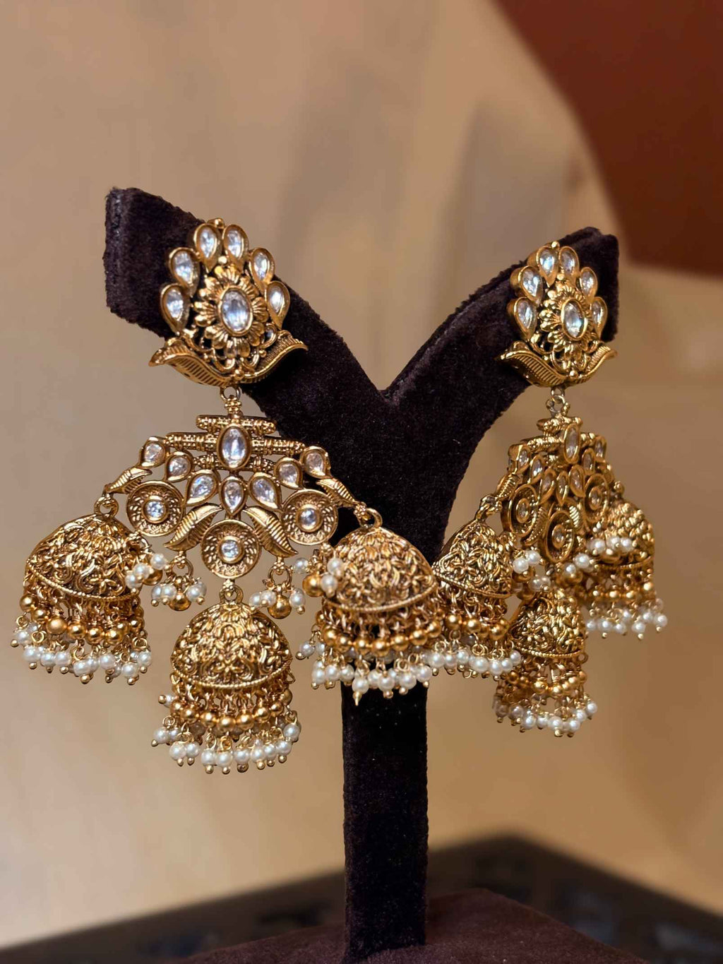 Riwaayat Antique Gold Earrings
