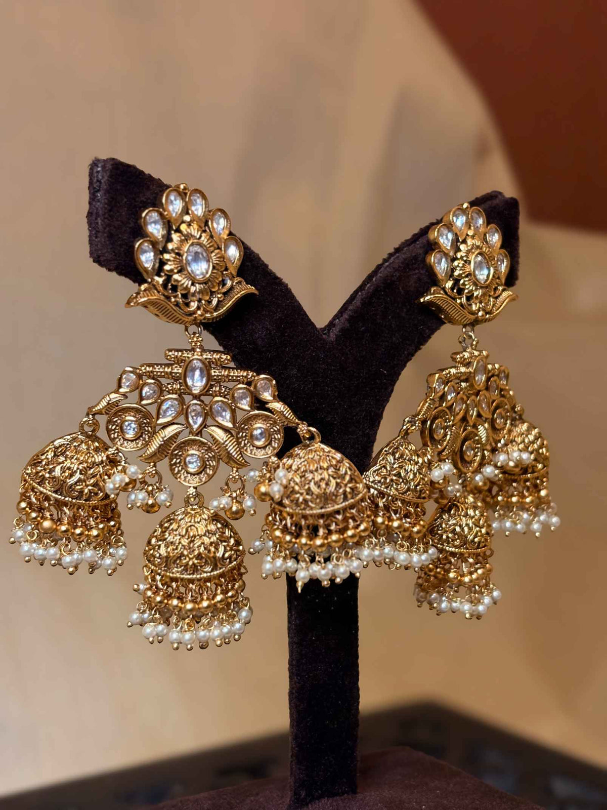 Riwaayat Antique Gold Earrings