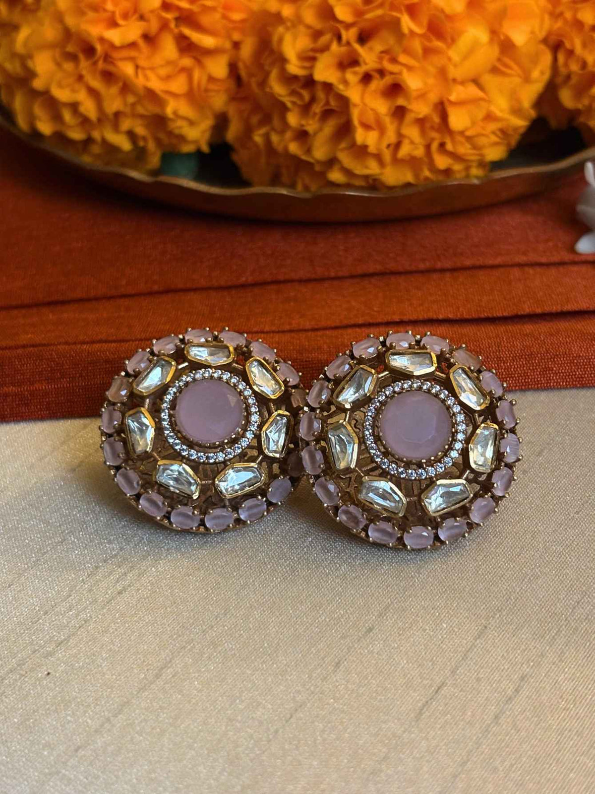 Rooh Polki Studs